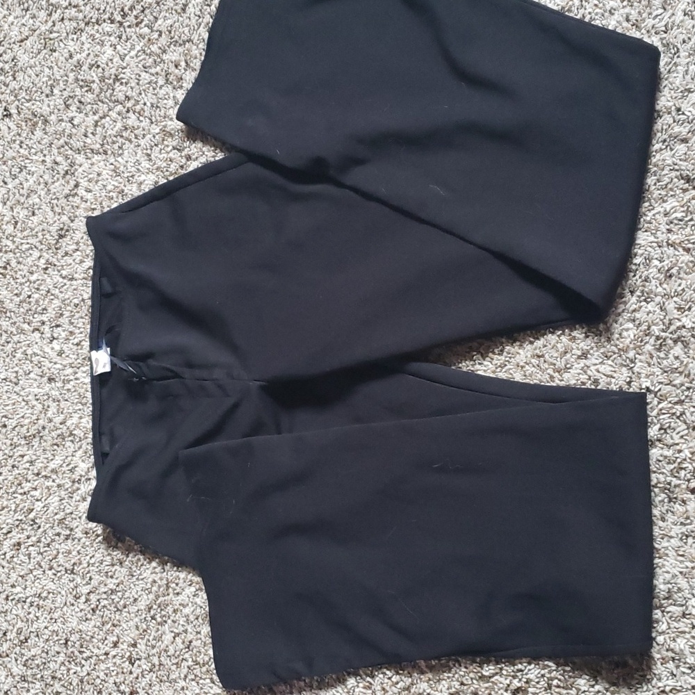 Vintage entrancy flare black stretch pants.  Size s